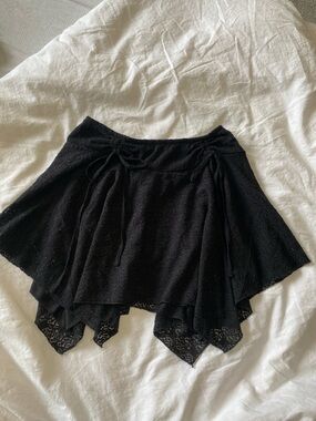 Black Lace Mini Skirt
